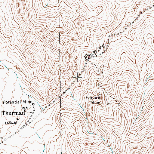 Topographic Map of Empire (historical), NV