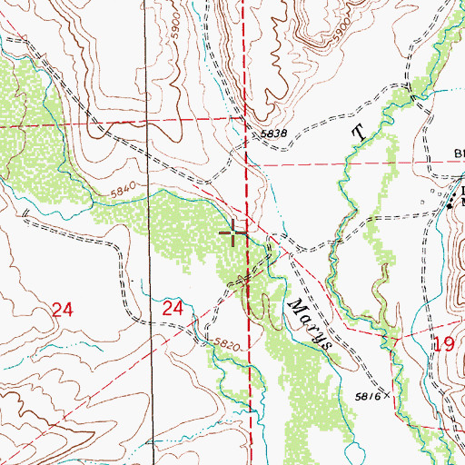 Topographic Map of Marys River Cabin (historical), NV