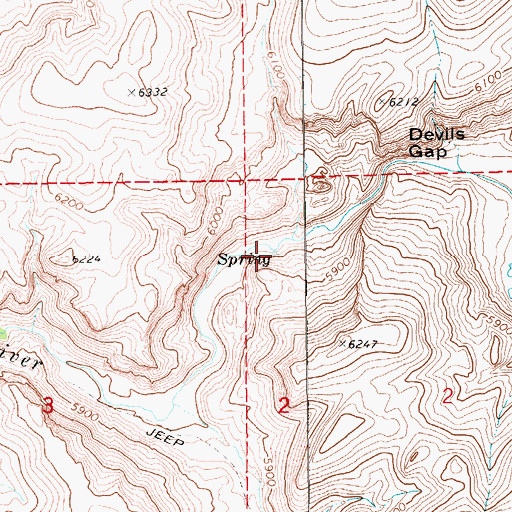 Topographic Map of Warm Springs, NV