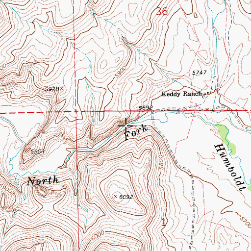 Topographic Map of Whitaker Dam Site, NV