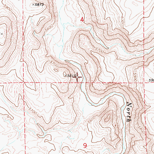 Topographic Map of Warm Springs, NV
