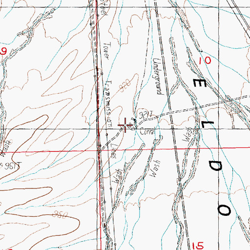 Topographic Map of Ten Mile Spring, NV