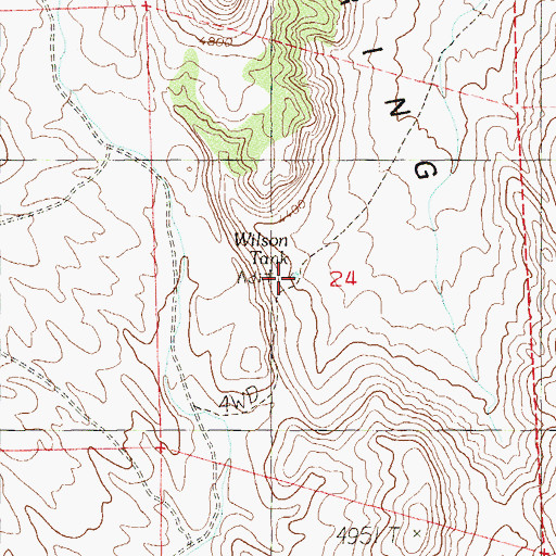 Topographic Map of Wilson Spring, NV