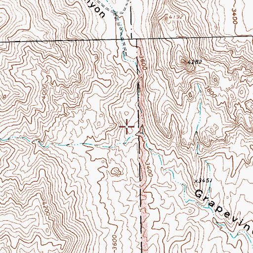 Topographic Map of Rattlesnake Spring, NV