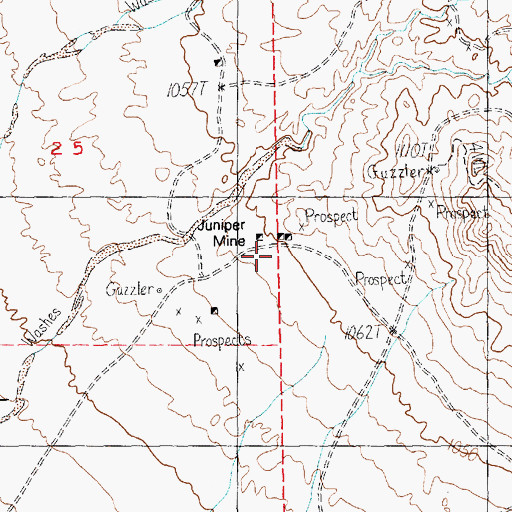 Topographic Map of Juniper Spring, NV