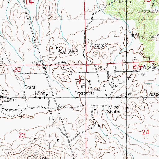 Topographic Map of Whister Spring, NV