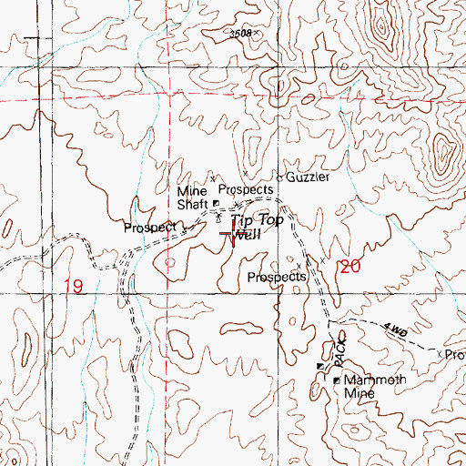 Topographic Map of Nicholson Spring, NV