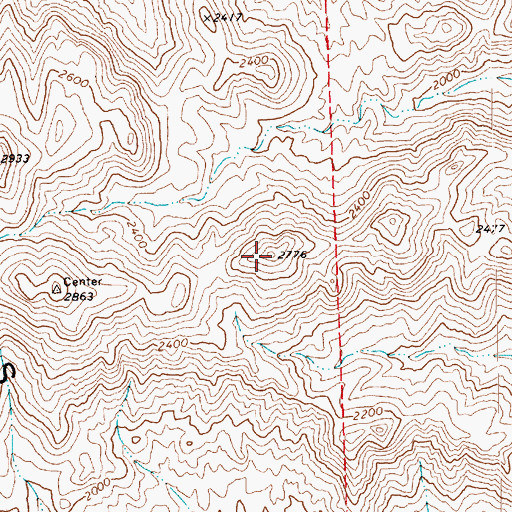 Topographic Map of Conical Peak, NV