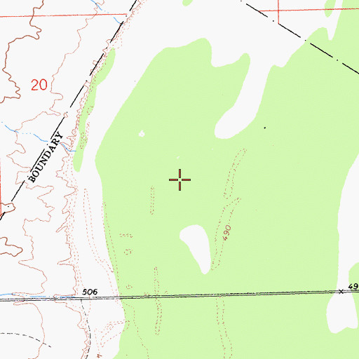 Topographic Map of Beaver Lake (historical), NV