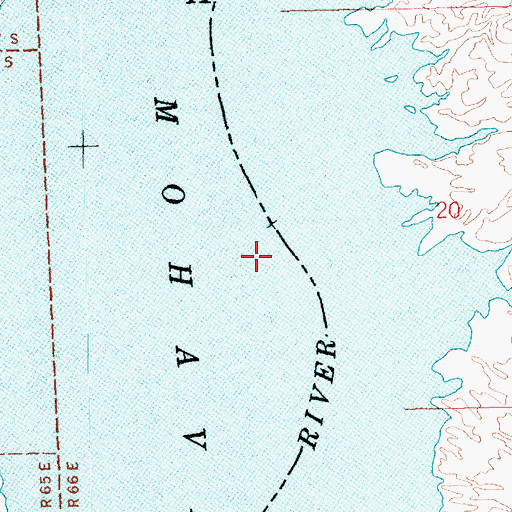 Topographic Map of Round Island (historical), NV
