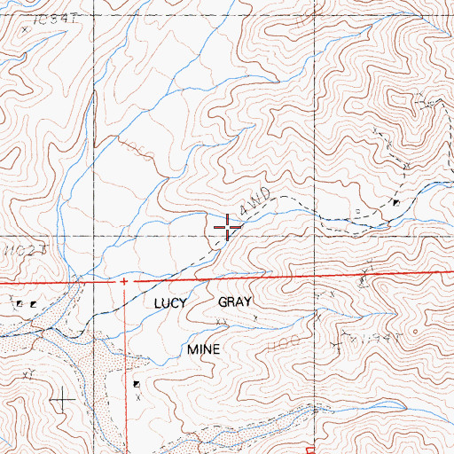 Topographic Map of Sunset Mining District, NV