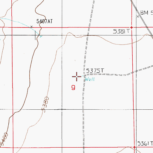 Topographic Map of Number Three Well, NV
