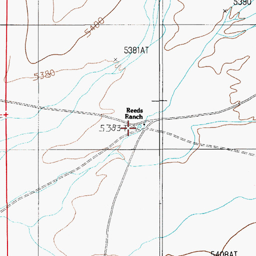 Topographic Map of Number One Well, NV