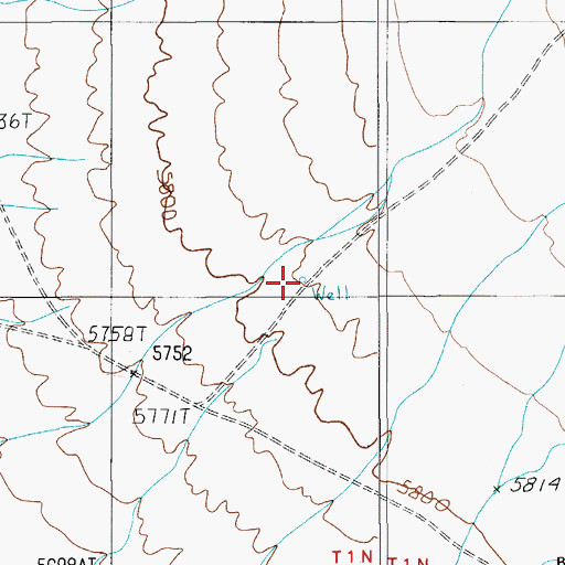 Topographic Map of Towers Well, NV