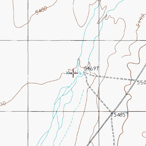 Topographic Map of Twin Mills, NV