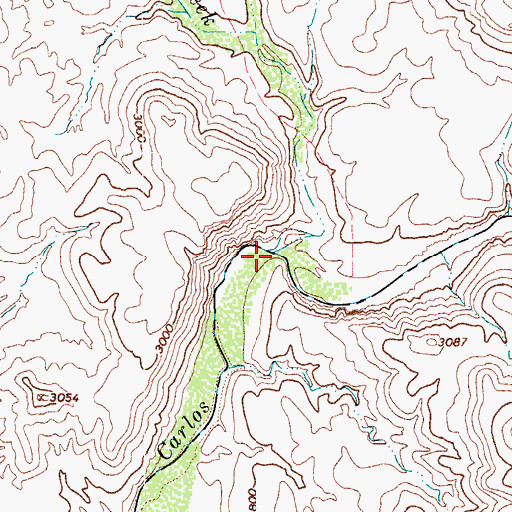 Topographic Map of Natural Corral Creek, AZ