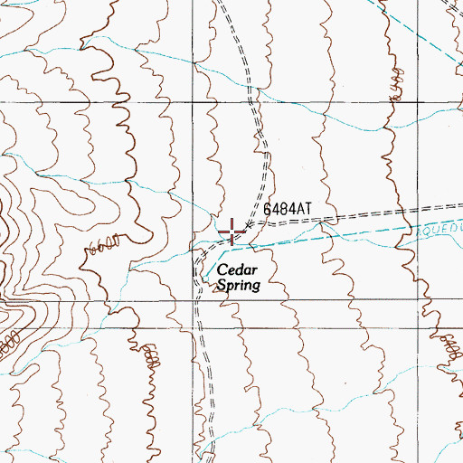 Topographic Map of Cedar Springs (historical), NV