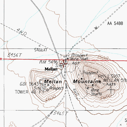 Topographic Map of Small Spring, NV