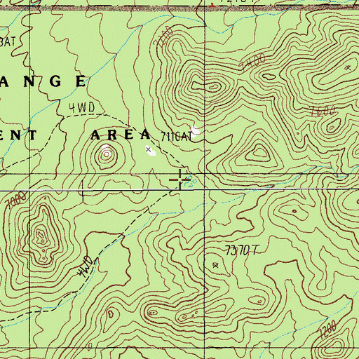 Topographic Map of Heenan Water, NV