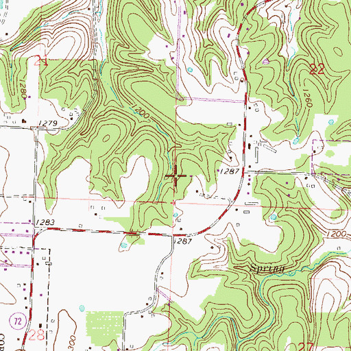 Topographic Map of KOLZ-FM (Bentonville), AR