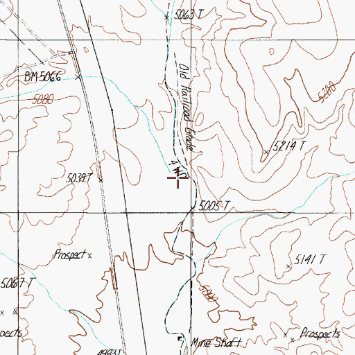 Topographic Map of China Wash, NV