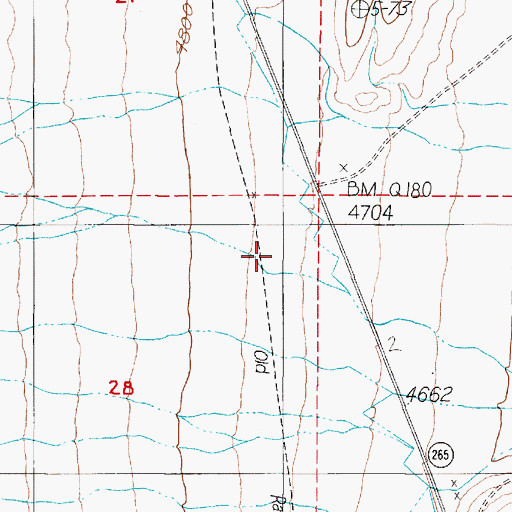 Topographic Map of Volcano (historical), NV