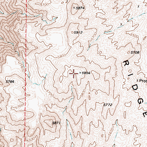 Topographic Map of Joes Peak, NV