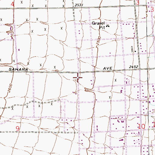 Topographic Map of Lakeside Village Plaza, NV