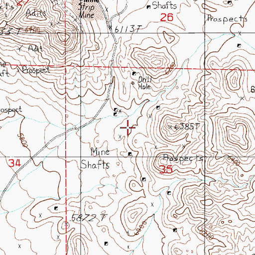 Topographic Map of Gold Reef Spring, NV