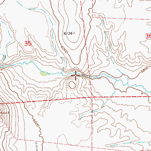 Topographic Map of Hanks Creek Dam Site, NV