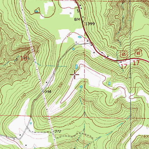Topographic Map of KHPQ-FM (Clinton), AR