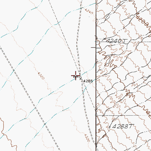 Topographic Map of Midway, NV