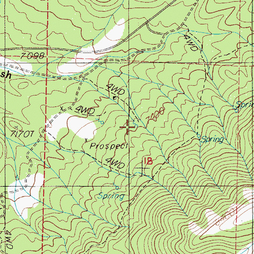 Topographic Map of Indian Spring, NV