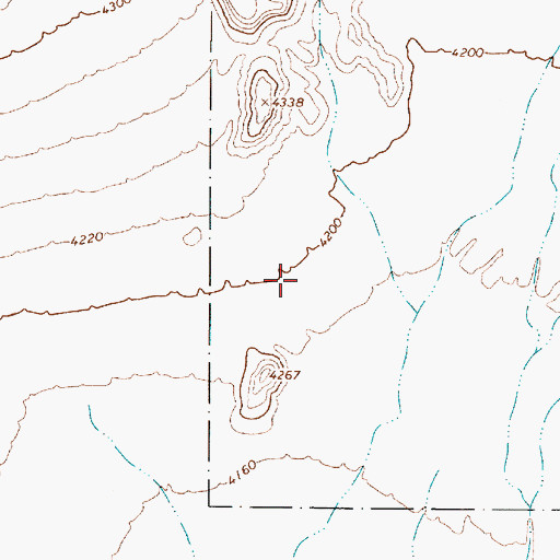 Topographic Map of San Carlos (historical), NV