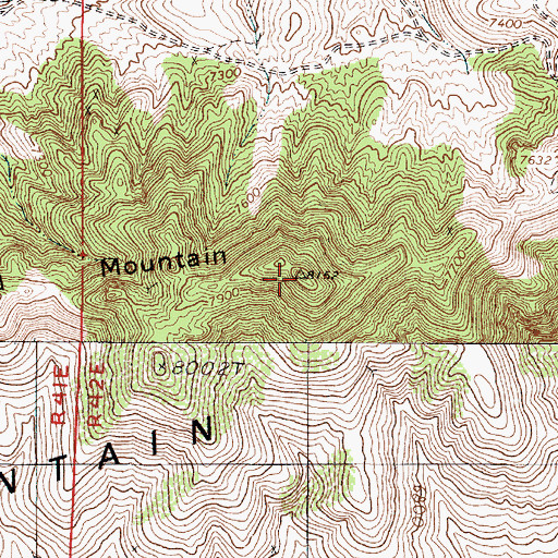 Topographic Map of Gold Mountain Peak, NV