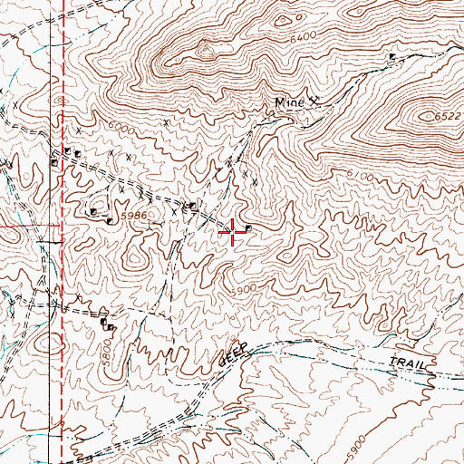 Topographic Map of Silver Chain Mine, NV