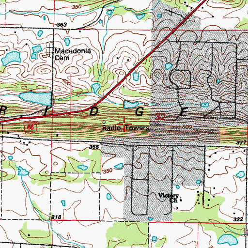 Topographic Map of KTOD-FM (Conway), AR