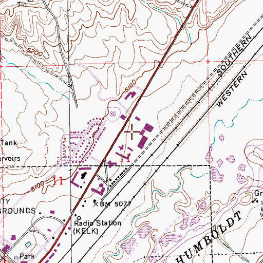 Topographic Map of Sunrise Shopping Center, NV