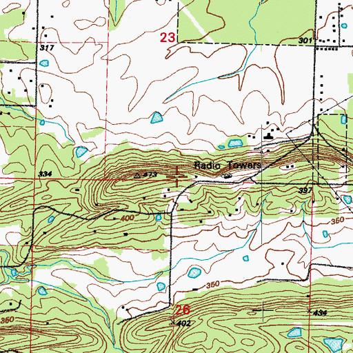Topographic Map of KUCA-FM (Conway), AR