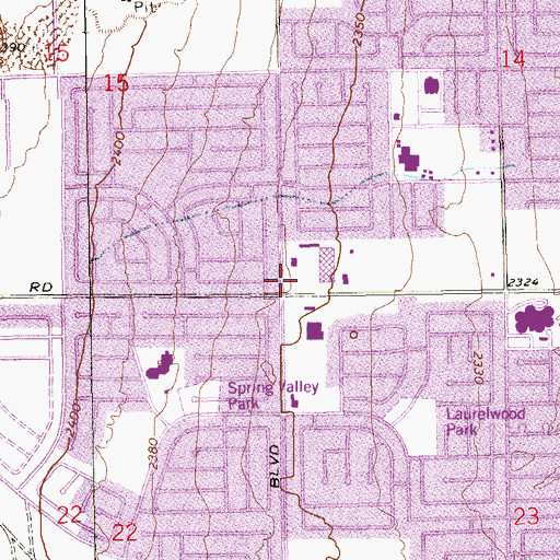 Topographic Map of Times Square, NV