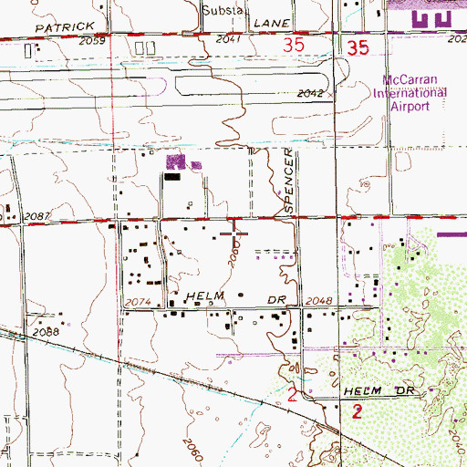 Topographic Map of Sundance Plaza, NV
