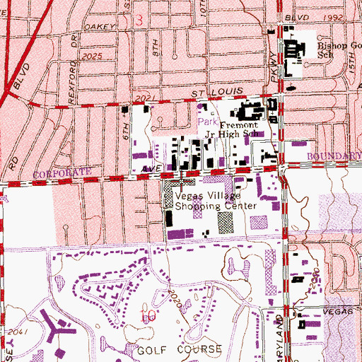 Topographic Map of Commercial Center, NV