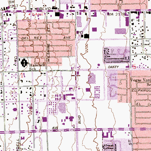 Topographic Map of Imperial Plaza, NV