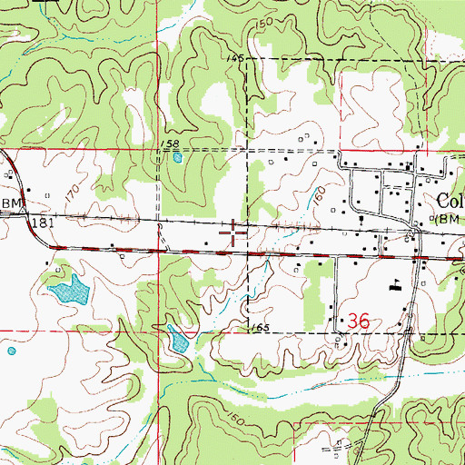 Topographic Map of KXSA-FM (Dermott), AR