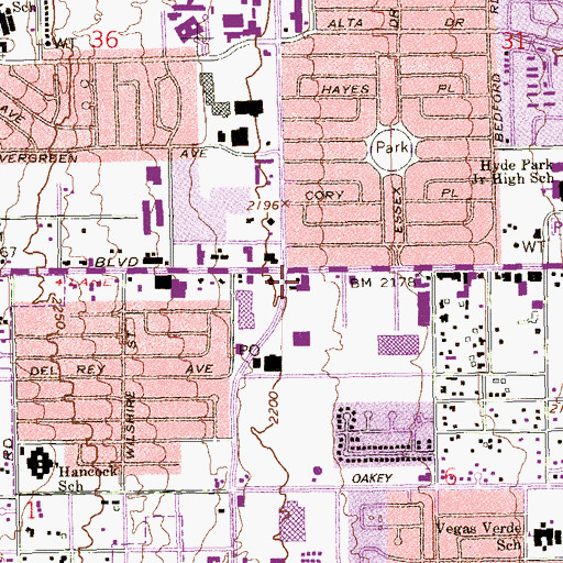 Topographic Map of The Family Center, NV