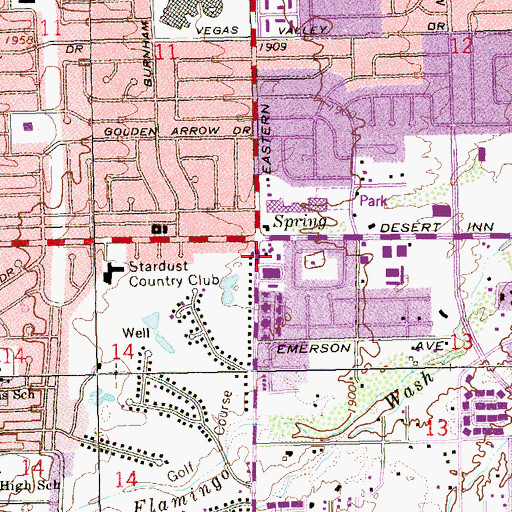 Topographic Map of Bolero Plaza, NV