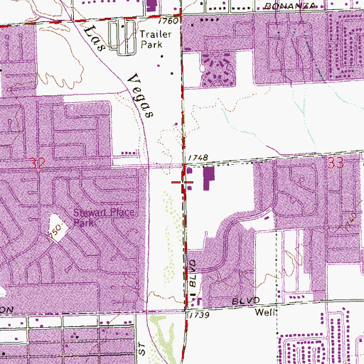 Topographic Map of Regency Plaza, NV
