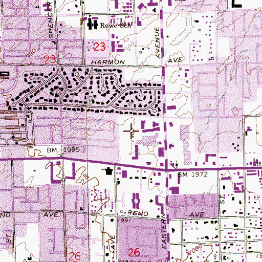 Topographic Map of Renaissance Center East, NV