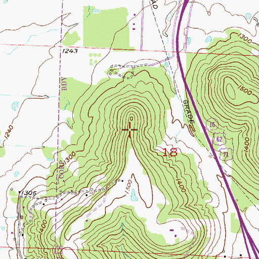 Topographic Map of KKEG-FM (Fayetteville), AR