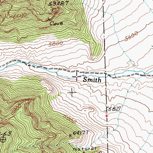 Topographic Map of Red Canyon, NV